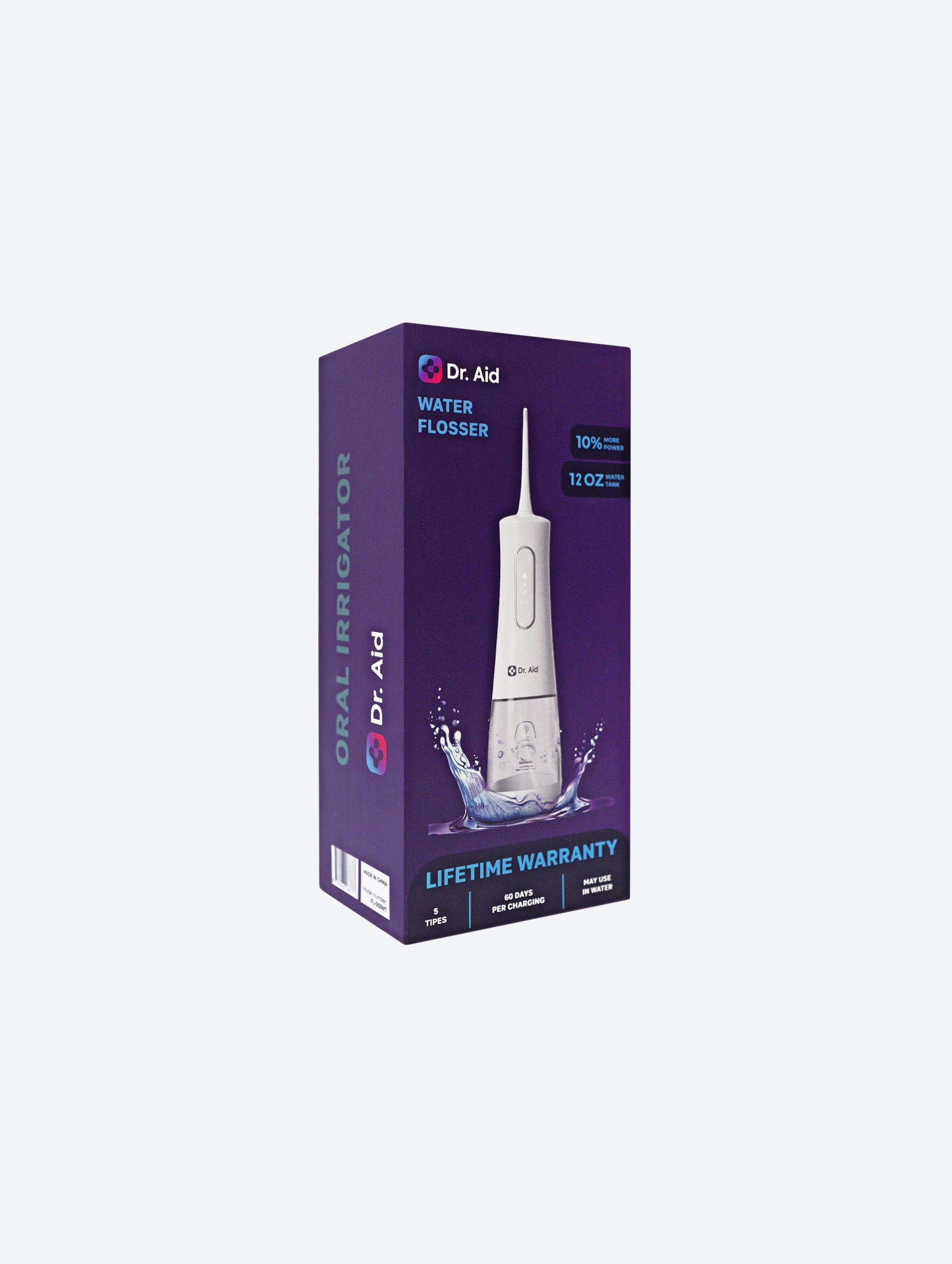 Dental Water Flosser with 12Oz Tank, Water Filter(White)