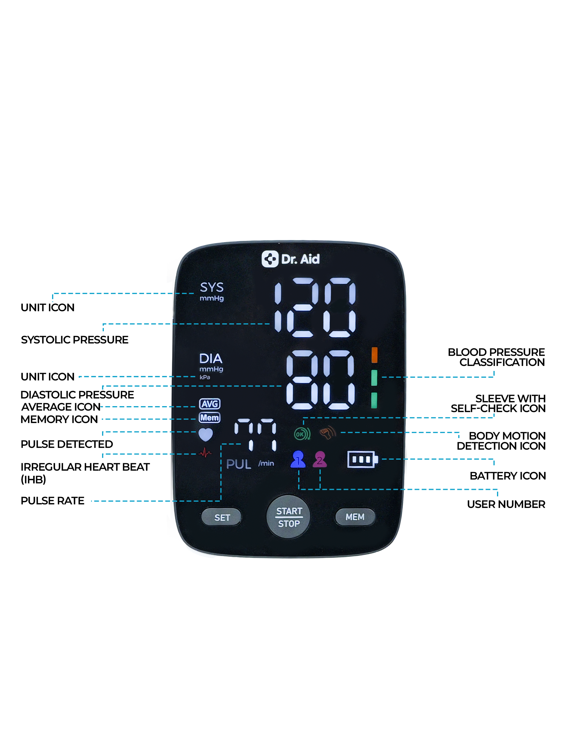 Upper Arm Electronic Blood Pressure Monitor